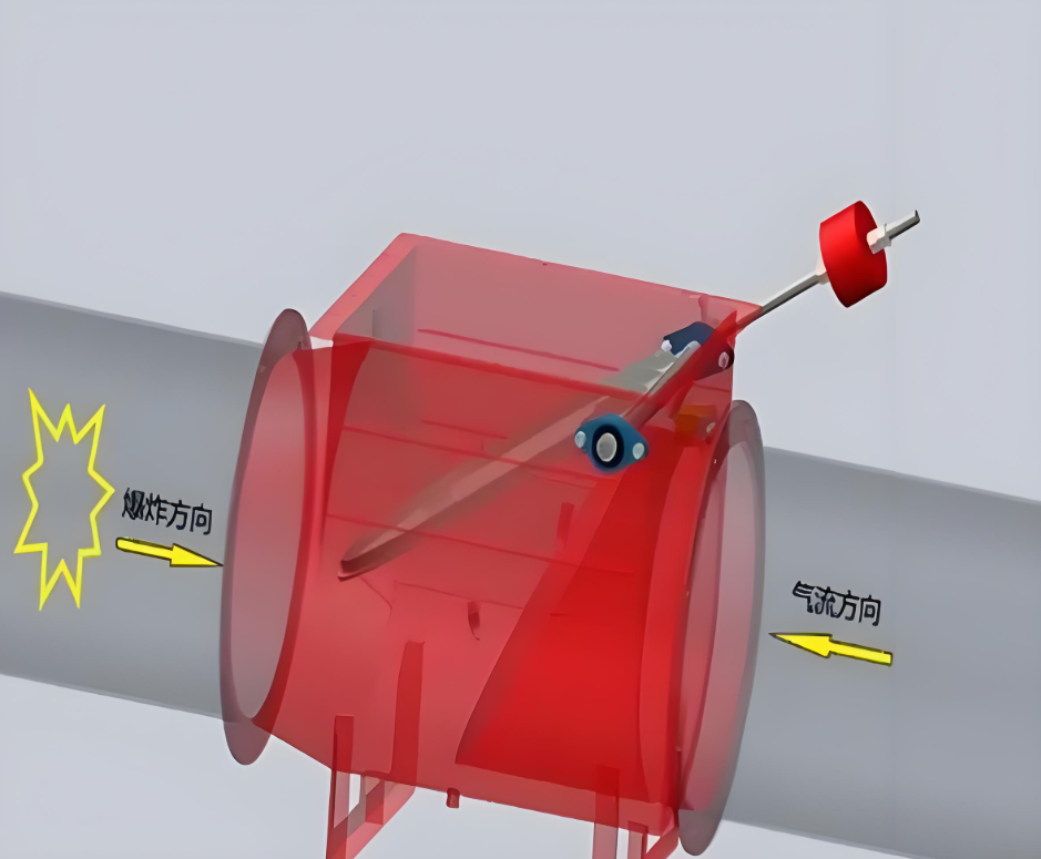 管道隔爆閥安裝示意圖